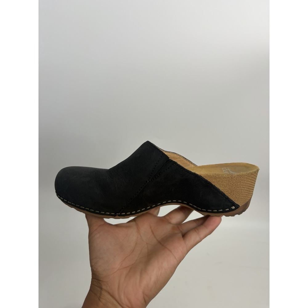 Dansko Talulah Mule Women's 36 / 6 Black Leather Slip-On Wedge Comfort Classic - Picture 10 of 11